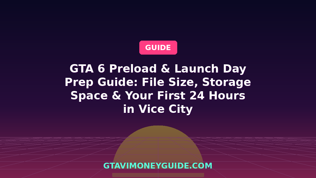 GTA 6 Preload & Launch Day Prep Guide: File Size, Storage Space & Your First 24 Hours in Vice City
